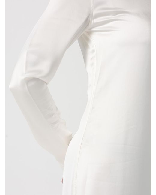 Totême White Viscose Midi Dress