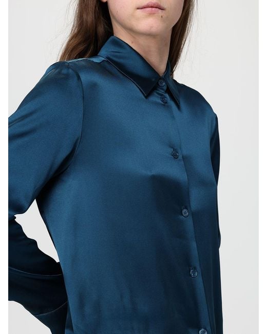 Max Mara Blue Silk Shirt
