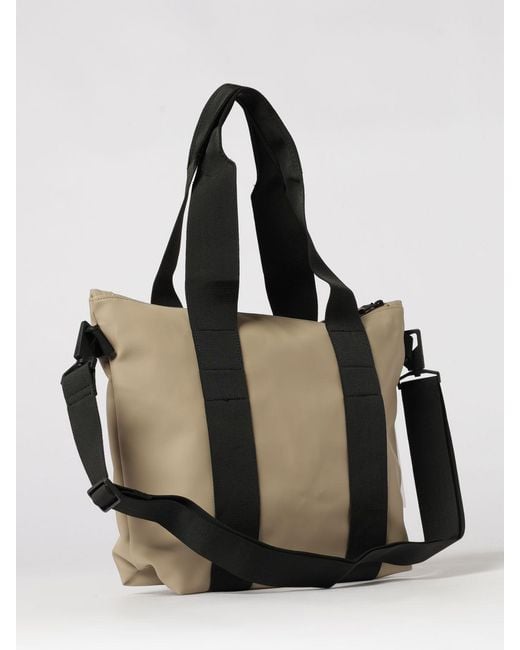 Rains Black Micro Tote Bag