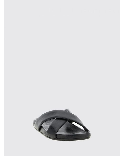 Saint Laurent Black Nichols Leather Sandals for men