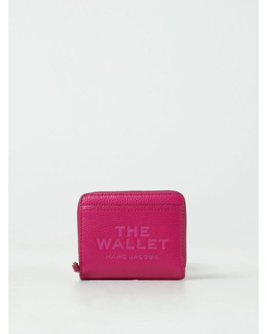 Portafoglio in pelle a grana di Marc Jacobs in Pink