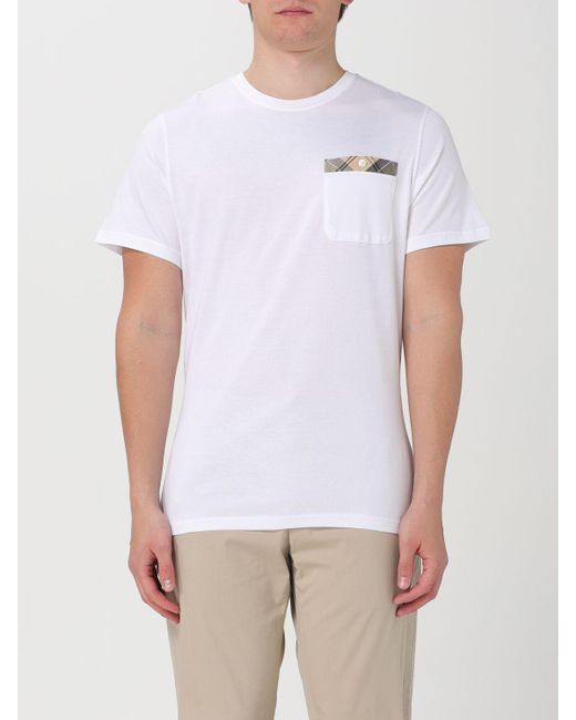Barbour White T-shirt for men