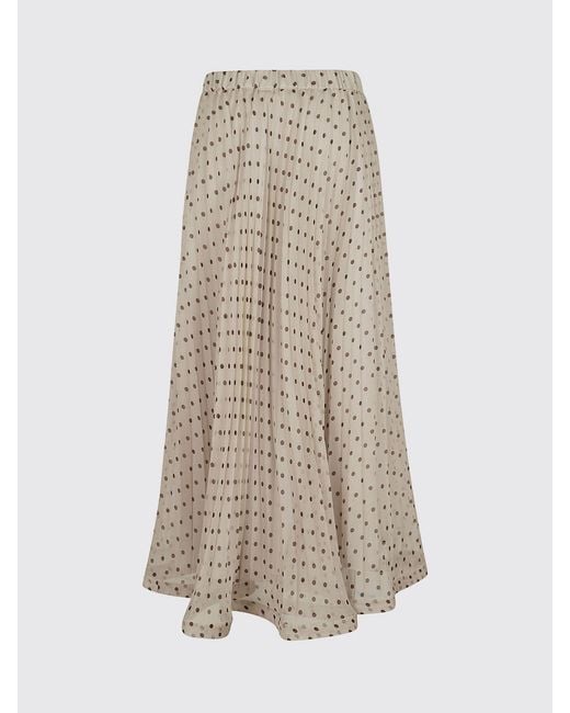 P.A.R.O.S.H. Natural Polka-Dot Long Skirt P.A.R.O.S.H