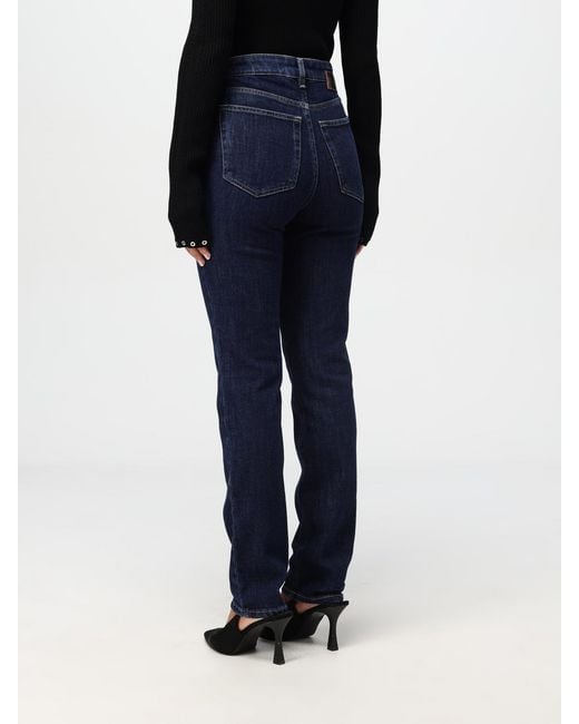 PT01 Blue High-Rise Straight-Leg Denim Jeans