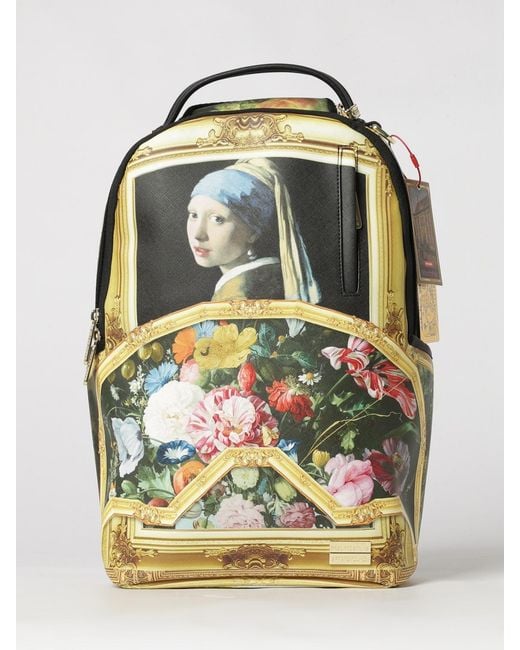 Sprayground Multicolor Mauritshuis Museum Backpack With Floral Print And Laptop Pocket for men
