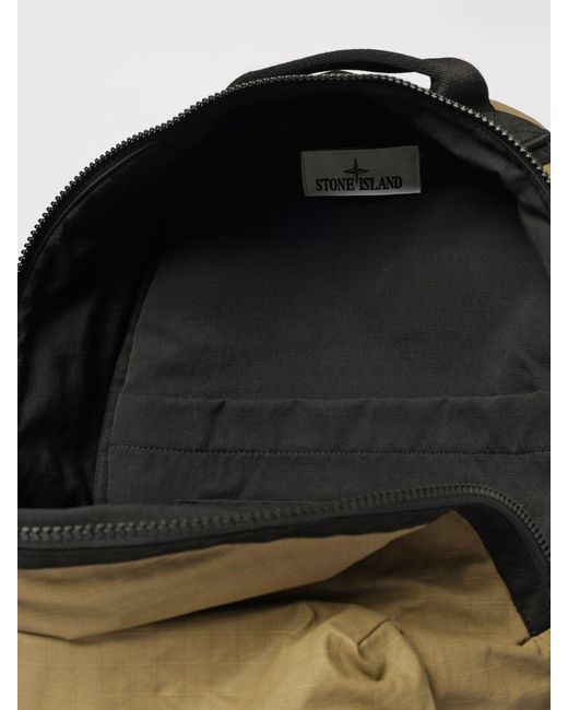 Stone Island Green Polyurethane Resin Backpack for men