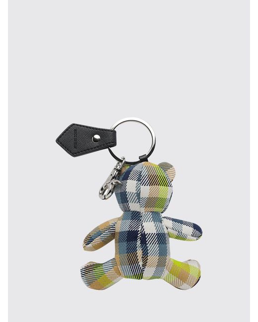 Vivienne Westwood Multicolor Teddy Bear Tartan Keychain With Orb Logo