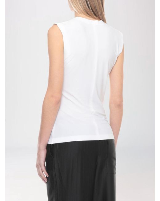 Norma Kamali White Polyester Top