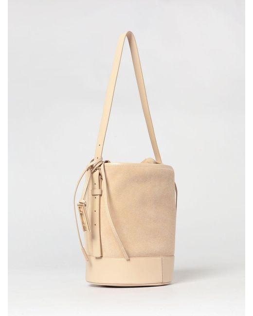 Fabiana Filippi Natural Suede Bucket Bag