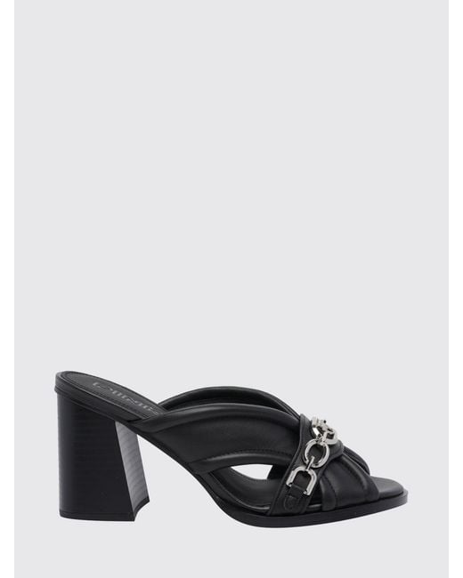 Pinko Black Lara Leather Mules
