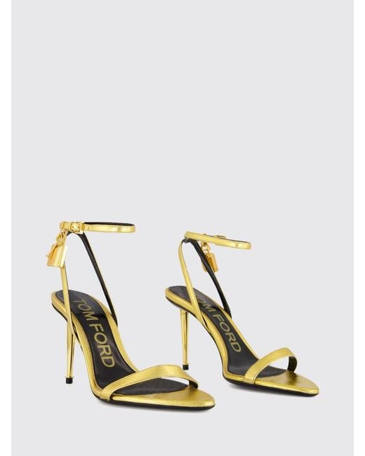 Tom Ford Metallic Heeled Sandal