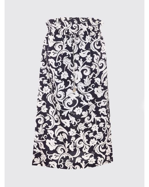 Liu Jo White Printed Cotton Skirt