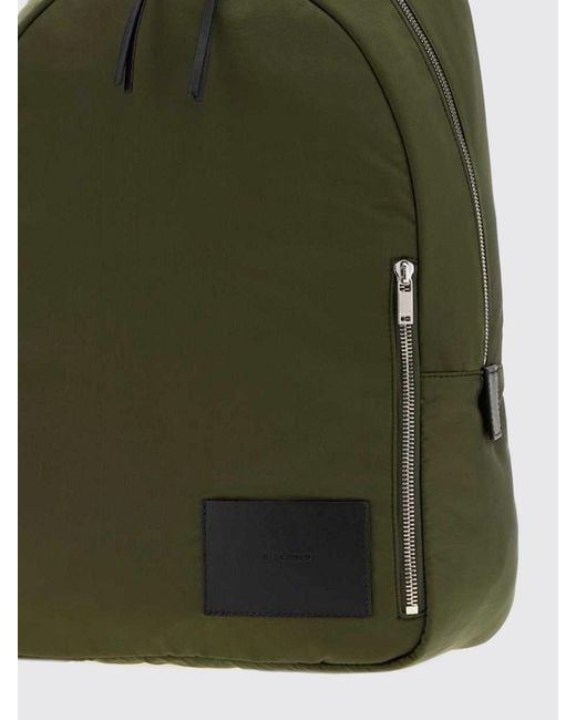 Jil Sander Green Nylon Backpack With Applied Logo And Adjustable Straps