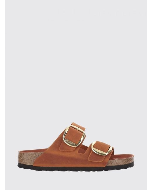 Birkenstock Brown Arizona Big Buckle Oiled Leather Sandal