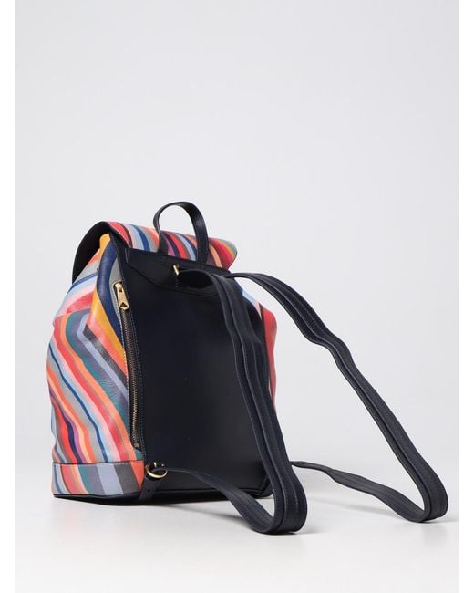 Paul Smith Multicolor Grained Leather Backpack