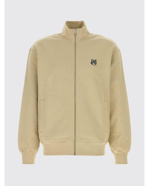 Maison Kitsuné Natural Maison KitsunÉ Organic Cotton Sweatshirt With Logo for men