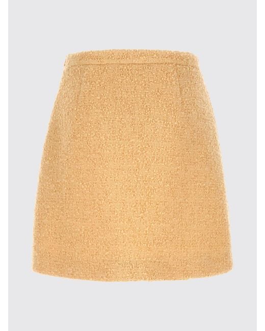 Valentino White Vlogo Virgin Wool Mini Skirt