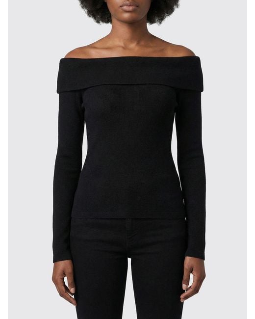 Lisa Yang Black Claudina Cotton Blend Top