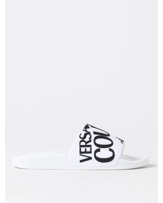 Versace Jeans Couture White Flat Sandals