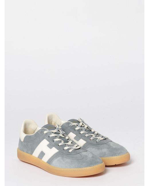 Hogan White Cool Suede Sneakers for men