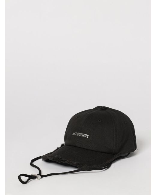 Jacquemus Black Cotton Baseball Cap for men