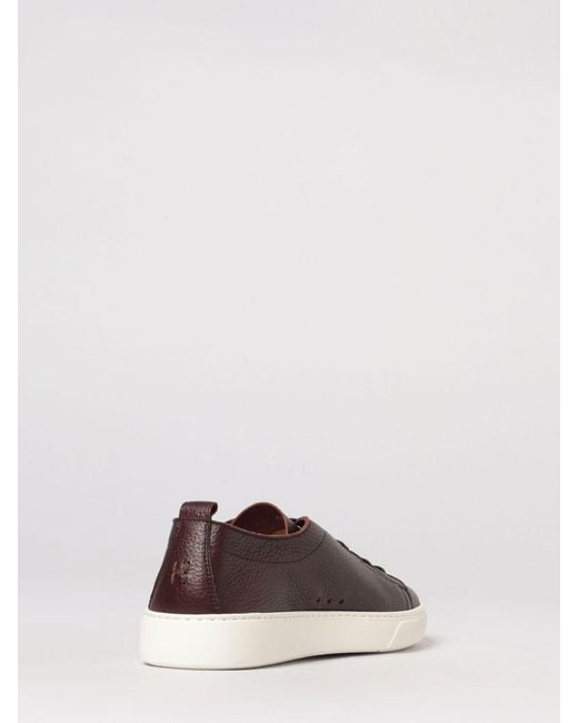 Henderson Brown Byron Hammered Leather Sneakers for men