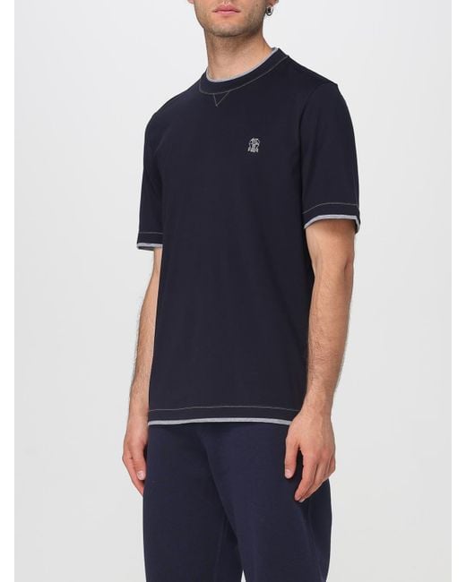 Brunello Cucinelli Polo Herren in Blue für Herren