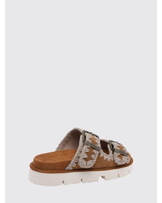 Mou Brown Bio Suede Sandal