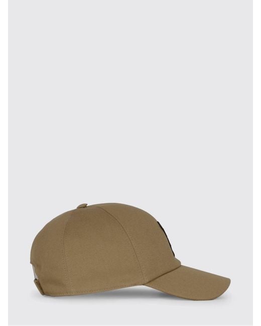 Fendi Natural Cotton Twill Hat With Patch for men