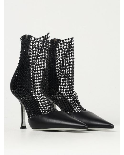 Rene Caovilla Black High-Heeled Ankle Boots