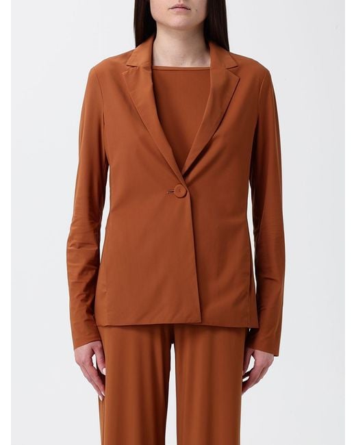 Maliparmi Brown Single Breasted Jersey Blazer