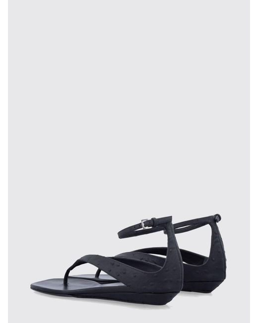 Loulou de Saison White Embossed Leather Sandal