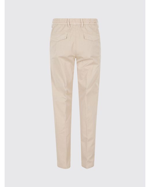 Eleventy Natural Cotton Drawstring Trousers for men