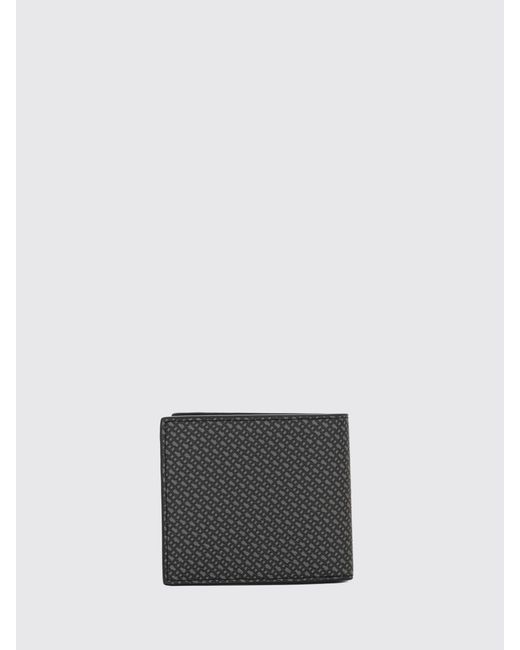 Boss White Monogram Faux Leather Wallet for men