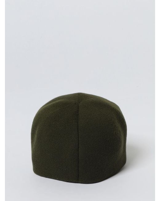 C P Company Green Extrafine Merino Wool Hat for men