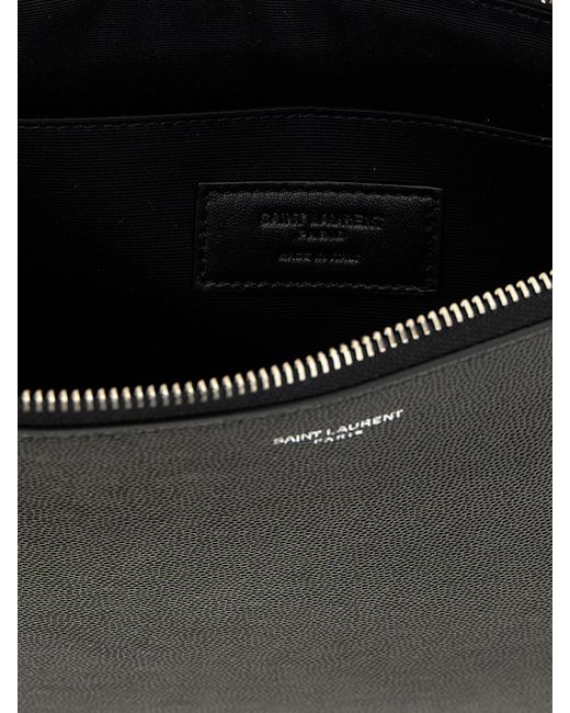 Saint Laurent Black Grain De Poudre Leather Clutch for men