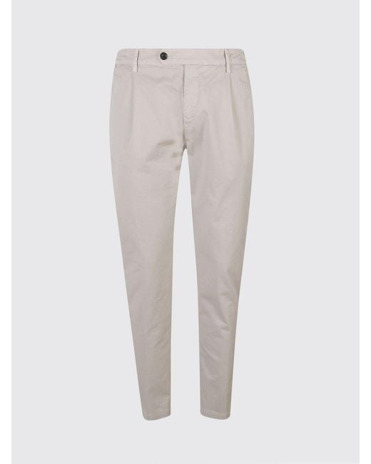 Eleventy Gray Stretch Cotton Chino Trousers for men