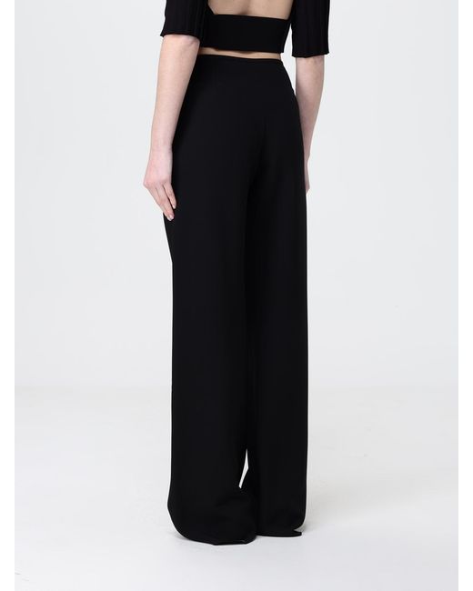Emporio Armani Black Crepe Wide Leg Trousers