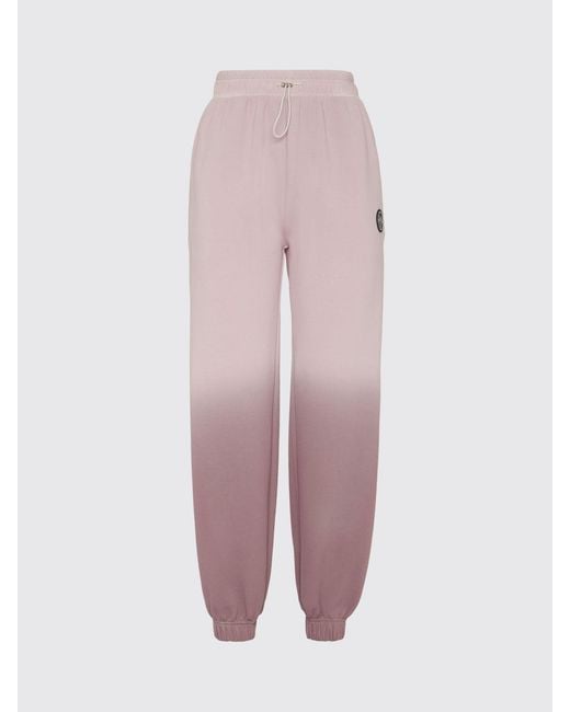 Philipp Plein Pink Abstract Print Jersey Jogging Trousers With Mid-Rise Waist