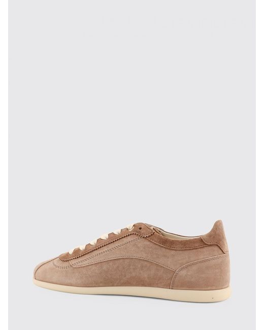 Brunello Cucinelli Natural Leather And Suede Low-Top Sneakers for men