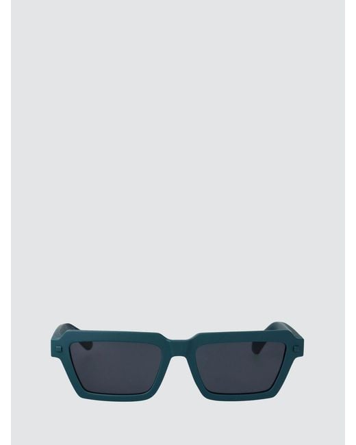 Calvin Klein Blue Cat-Eye Acetate Sunglasses With Monogram Logo
