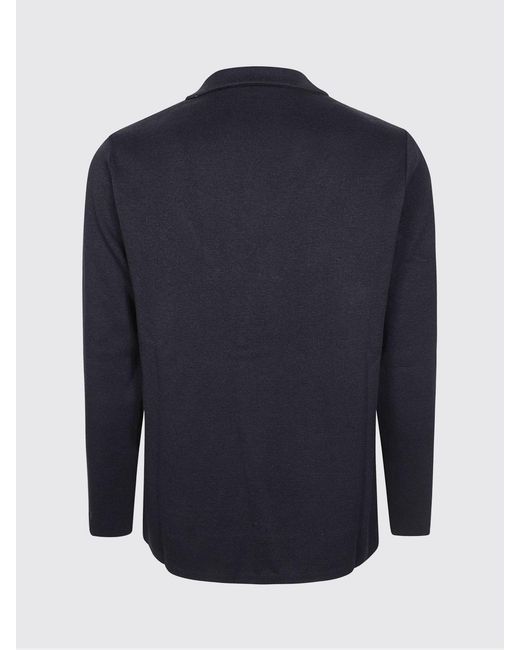 Manuel Ritz Blue Jersey Single Breasted Blazer for men
