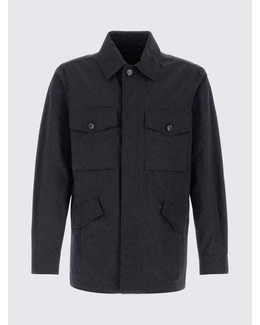 Burberry Black Recycled Technical Fabric Shirt Jacket for men