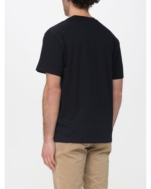 Hogan Black Cotton T-Shirt With Logo for men
