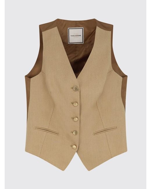 Tagliatore Blue Single-Breasted Linen Waistcoat