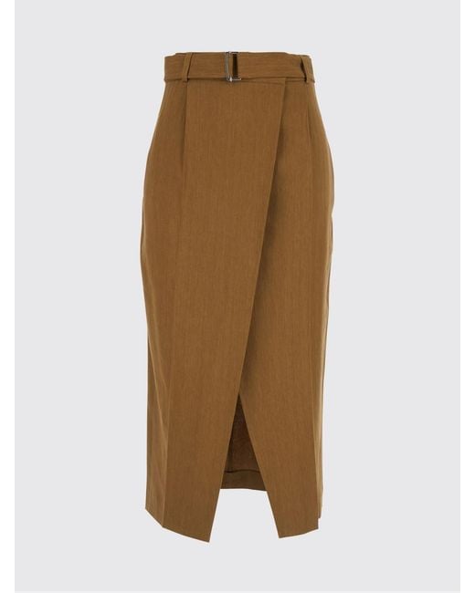 Tela Natural Lisbon Linen Blend Midi Skirt