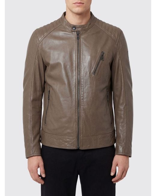 Belstaff Brown V Racer 2.0 Motor Leather Jacket for men