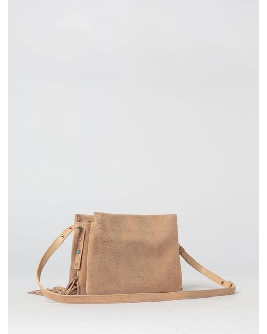 Pinko Natural One, Two, Three Suede Fringe Bag