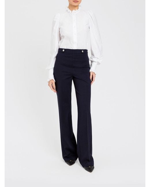 Twinset Blue Straight Trousers