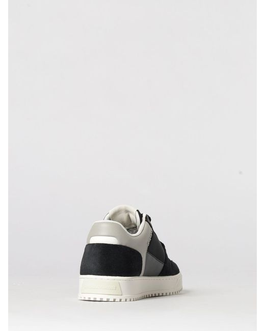 Emporio Armani White Mesh And Suede Sneakers for men